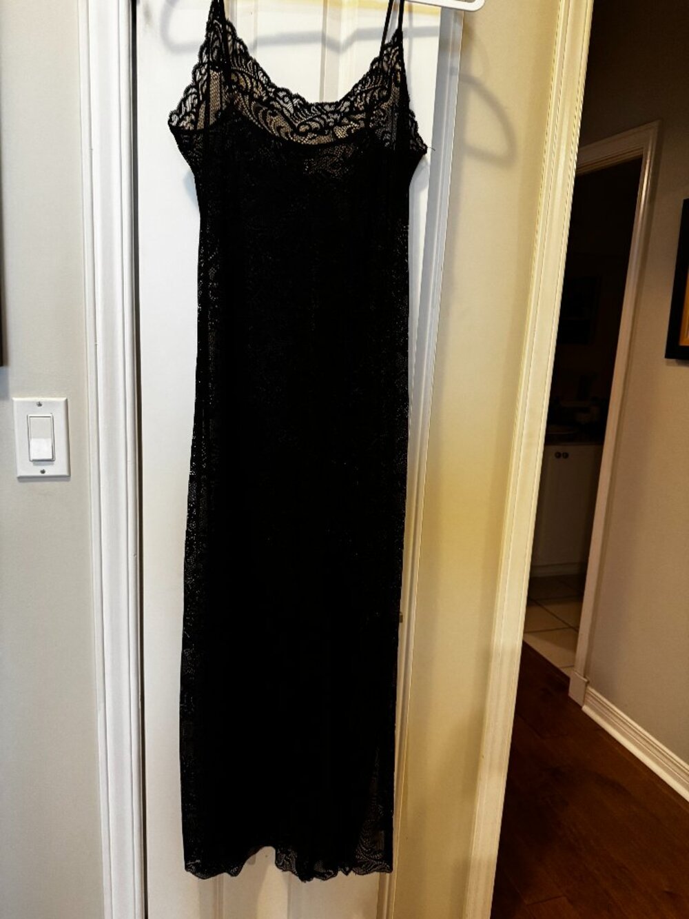 Black Natori Long Gown, Size Med